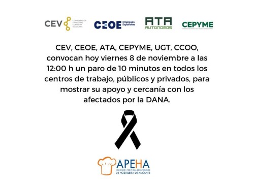 APEHA SE SUMA AL PARON SOLIDARIO. HOY A LAS 12:00